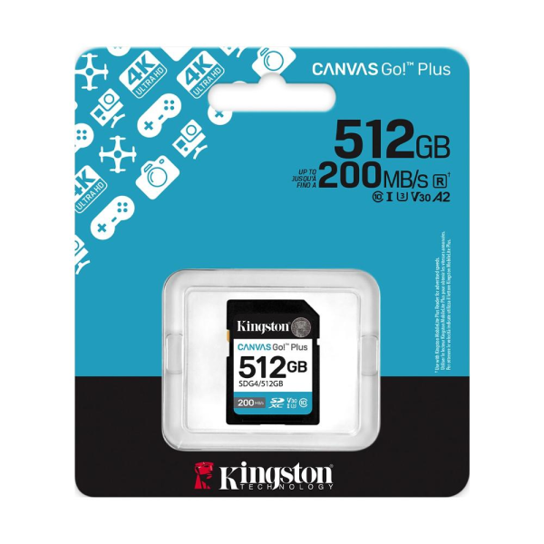 Memoria SD 512GB SDXC Canvas Go Plus Gen4 200MB/s C10 UHS-I U