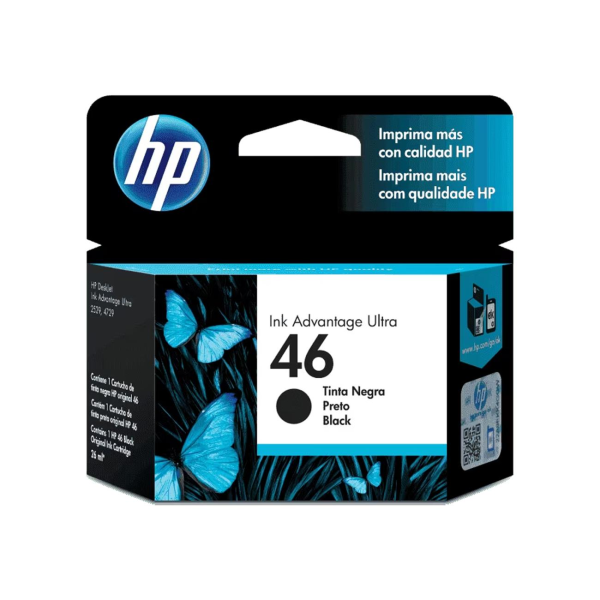 Tinta HP 46 Black Ink Cartridge