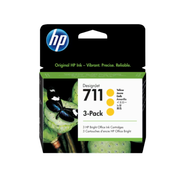 Tinta HP 711 3-pack 29-ml Yellow Ink Cartridges
