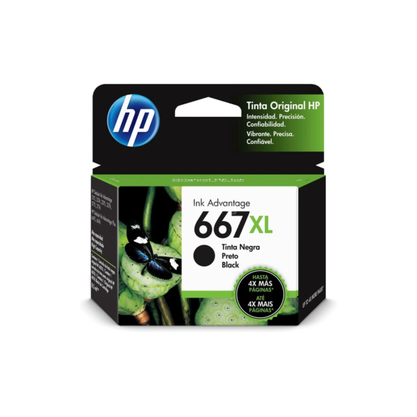 Cartucho de tinta original HP 667XL Negro