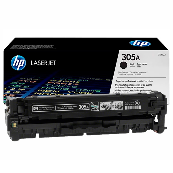 Toner Original HP 305A - Negro (CE410A) - para LaserJet Pro 300 M351, 400 M451, MFP M375, MFP M475