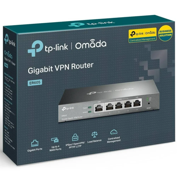 VPN ROUTER TP-LINK ER 605 SAFESTREAM GIGABITE MULTIWAN P/N ER605