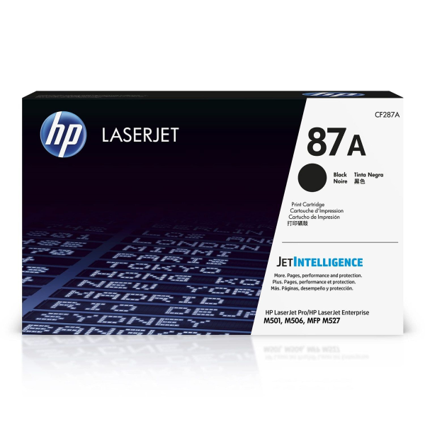 TONER ORIGINAL LASERJET HP 87A NEGRO P/N CF287A