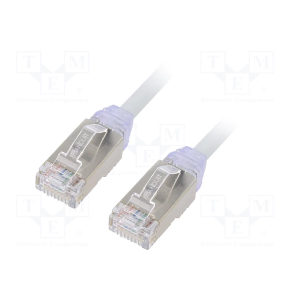 Patch cord Panduit TX6A-28 Cat 6A - RJ-45 (M) to RJ-45 (M) - 2m - halogen-free, snagless, Gris