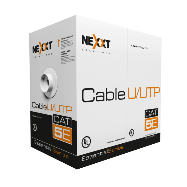 Caja de cable de red Nexxt UTP Cat5e - 102m - Gray - 4P 25AWG CMX