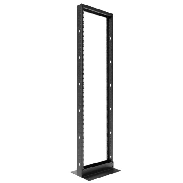 Rack de marco abierto - 2 postes - instalable en el suelo - RAL 9005, negro - 45U - 19