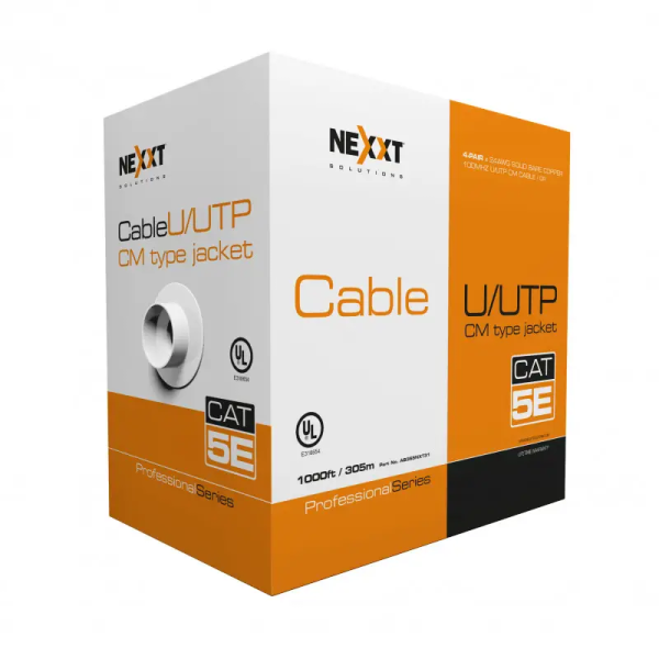 Caja de cable UTP de red Nexxt Cat5e - Cable 4P 24AWG CM 305m GR