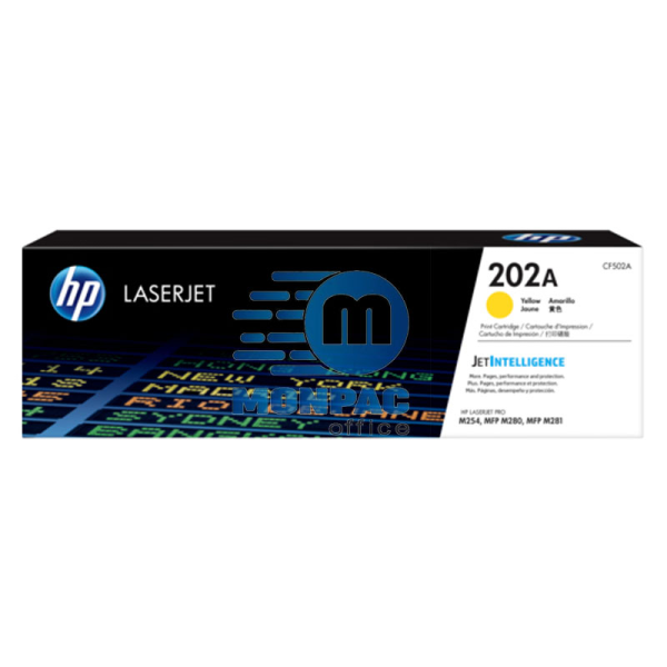 Toner original HP 202A - Amarillo CF502A