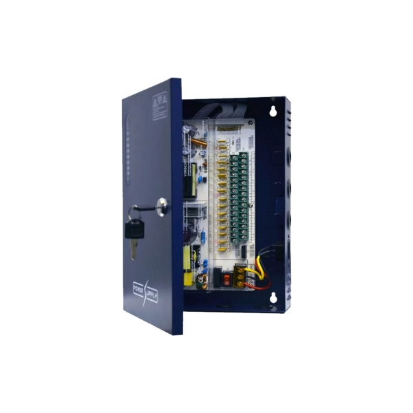 Fuente de alimentacion Folksafe 12VDC 9 Canales -  10Amp - Tube fuse /PTC fuse seleccionable.