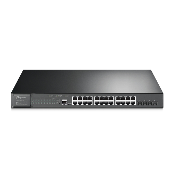 Switch administrable TP-Link JetStream TL-SG3428XMP - V1 - 24 x 10/100/1000 (PoE+) + 4 x 10 Gigabit SFP+ - PoE+ (384 W)