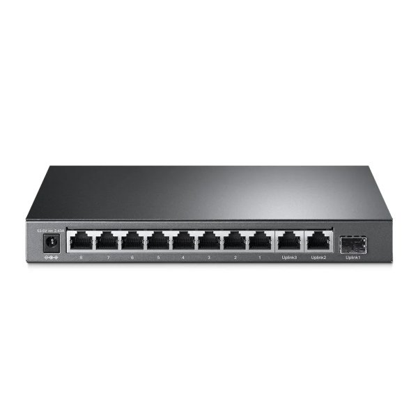 Switch TP-Link TL-SG1210MP V2 - 8 x 10/100/1000 (PoE+) + 1 x 10/100/1000 (enlace ascendente) + 1 x Gigabit SFP (enlace ascendente) PoE+