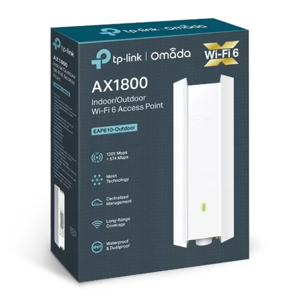Access Point TP-LINK EAP610 Outdoor AX1800 - Wi-Fi 6 - 2.4 GHz, 5 GHz