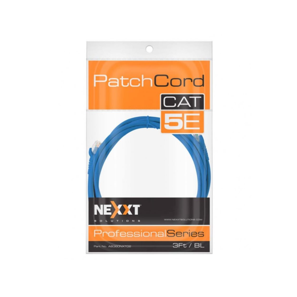 User cord Nexxt - RJ-45 (M) a RJ-45 (M) - 90 cm - UTP - CAT 5e - Azul P/N AB360NXT02