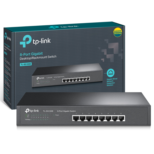 Switch TP-Link TL-SG1008 - 8 x 10/100/1000 - sobremesa