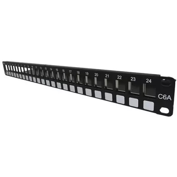 Patch panel 24 puertos Nexxt - Cat6A - 24P for SFTP Keys Jack - Apantallado vacio P/N NAW-PNEL6A24