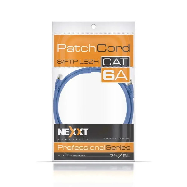 Patch Cord Nexxt S/FTP Cat6A 2M Azul P/n NAB-PCS6A7FBL