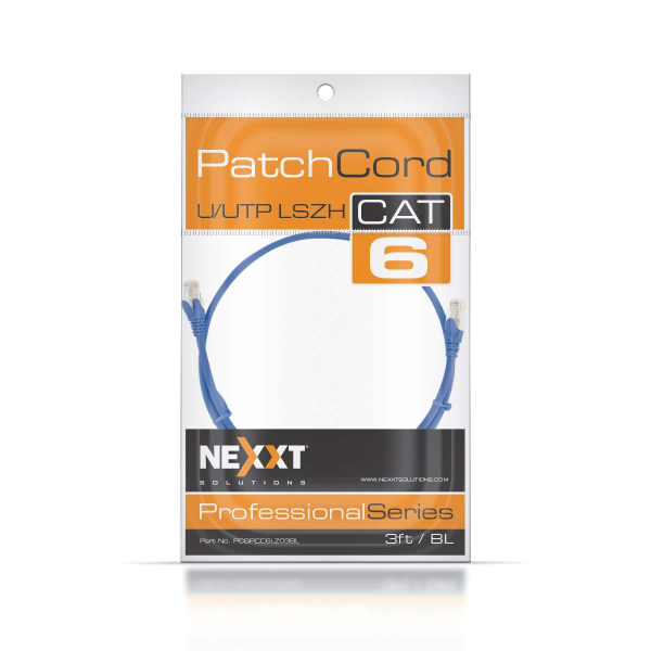 Patch cord Nexxt Azul 1mt - Cat.6  LSZH P/N PCGPCC6ALZ03BL