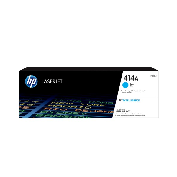 Toner original HP 414A - Cian