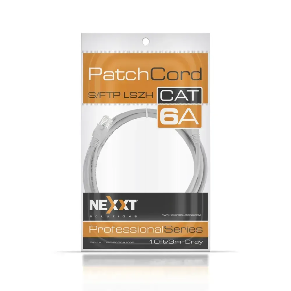 User cord UTP Nexxt Shielded - 3m - Gray - Cat6A S/FTP LSZH