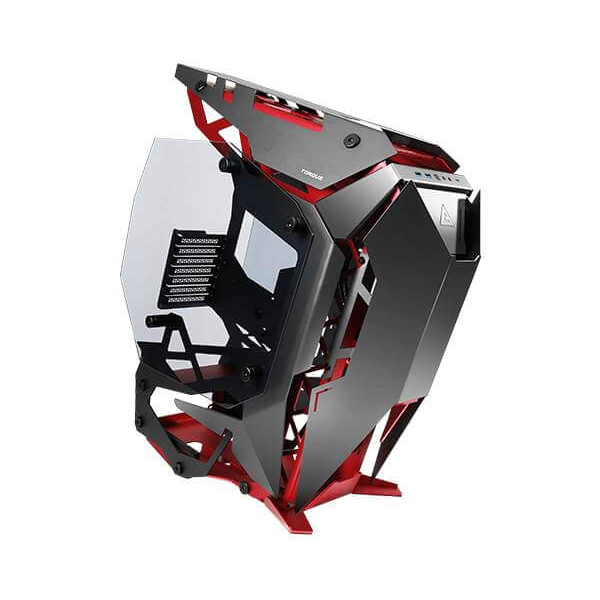 GABINETE GAMER ANTEC TORQUE BLACK RED SIN FUENTE P/N 0-761345-80017-4