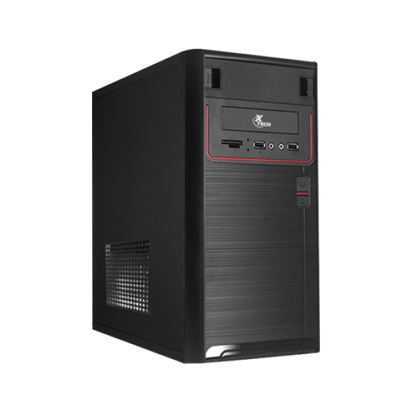 Gabinete Xtech - Desktop - Micro ATX - All black - pc case 600W ps logo