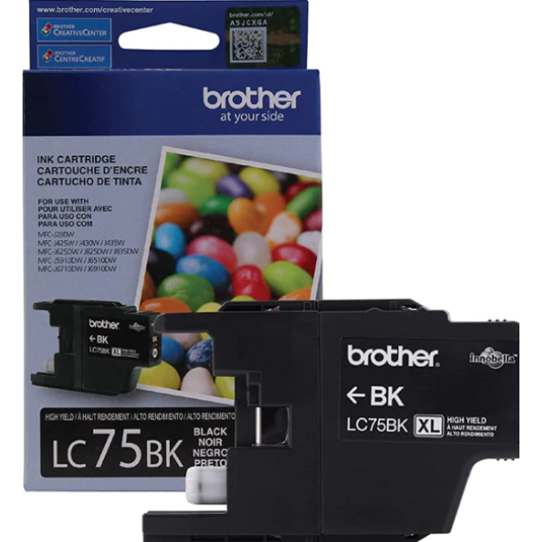 Cartrige Brother LC75BK - Alto rendimiento - Negro