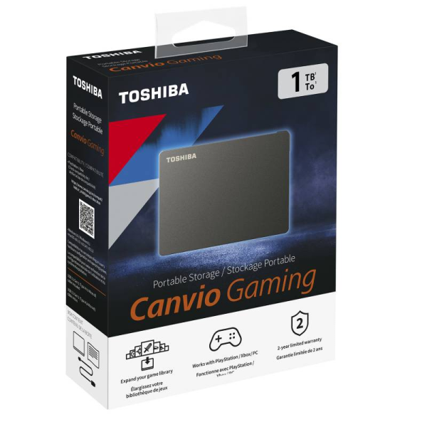 Disco duro externo Toshiba Externo Canvio Gaming 1TB P/N HDTX110XK3AA