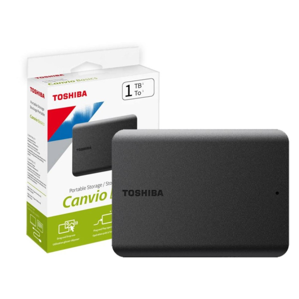 DISCO EXTERNO TOSHIBA 1TB CANVIO BASICS BLACK P/N HDTB510XK3AA