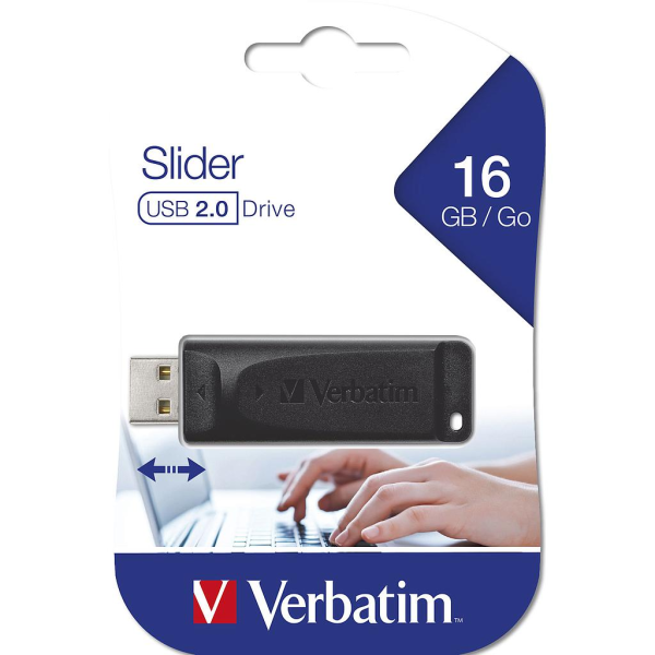 Pendrive Verbatim 16GB USB Slider