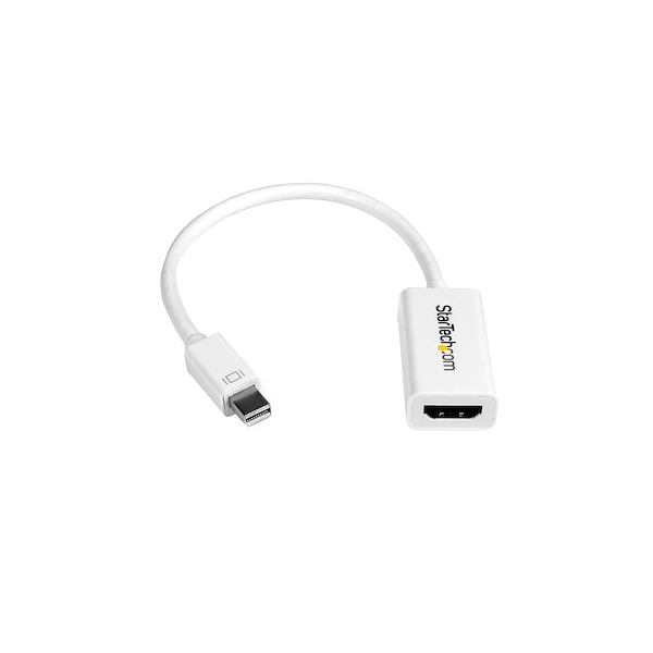 Conversor STARTECH de Video Mini DisplayPort a HDMI con Audio - Adaptador Activo MDP 1.2 para MacBook Pro - 4K 30Hz - Mini DP o Thunderbolt 1/2 para Mac/PC - mDP 1.2 a HDMI - Blanco
- MDP2HD4KSW