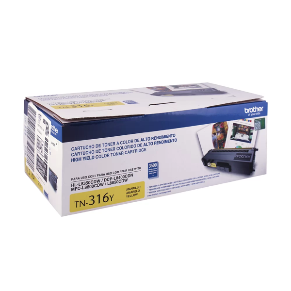 Toner original Brother TN316Y - Alto rendimiento - Amarillo