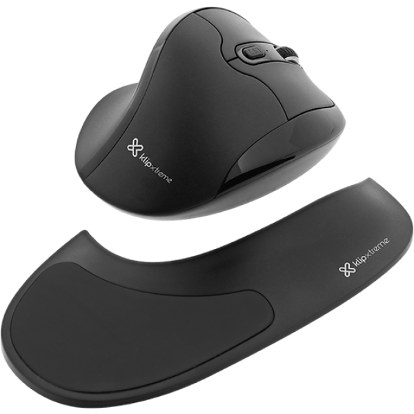 Mouse ergonomico Klip Xtreme - 2.4GHz - Wireless - rechargeable battery 6 buttons