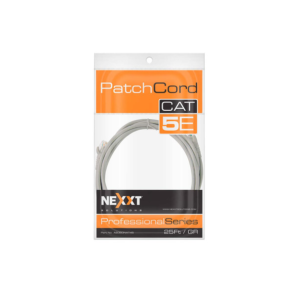 User cord multifilar Nexxt RJ-45 (M) a RJ-45 (M) - 2.1 m - UTP - CAT 5e Gris P/N AB360NXT12