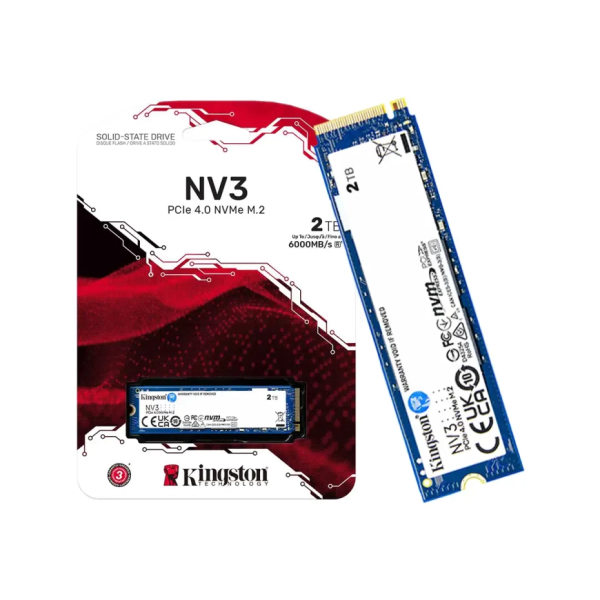 DISCO DE ESTADO SOLIDO KINGSTON 2TB NV3 NVMe PCIe Up to 6000/5000 MB/s M.2 2280 PCIe 4.0 x4 (NVMe) P/N SNV3S/2000G