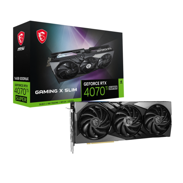 TARJETA DE VIDEO MSI RTX4070 TI SUPER 16GB GAMING X SLIM DDR6X PCI 4.0 256BIT