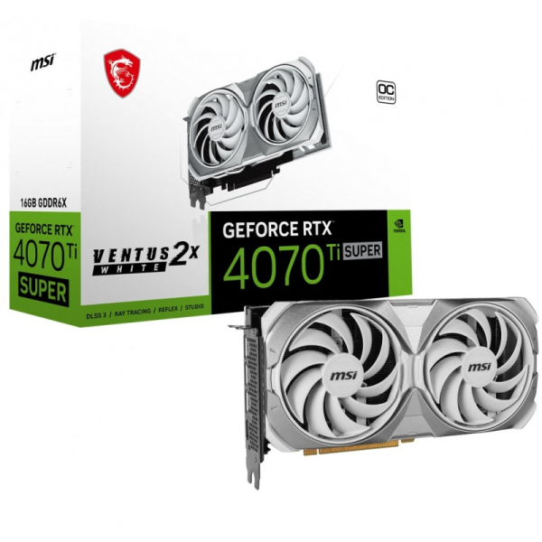 TARJETA DE VIDEO MSI RTX4070 TI SUPER 16G VENTUS 2X WHITE OC