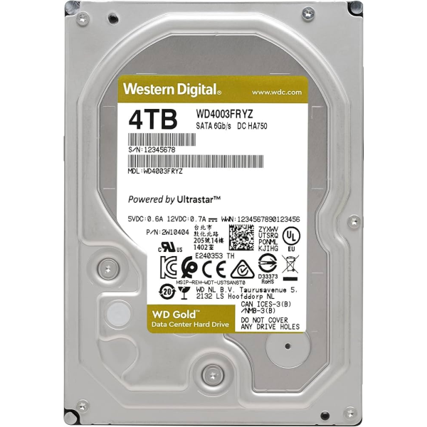 Disco Duro Western Digital Gold 4TB 3.5