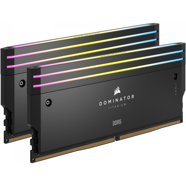 kIT de Memoria Ram DDR5 96GB (2x48GB) 6.600MT/s Corsair DOMINATOR TITANIUM RGB CL32 Intel XMP — Black Rgb