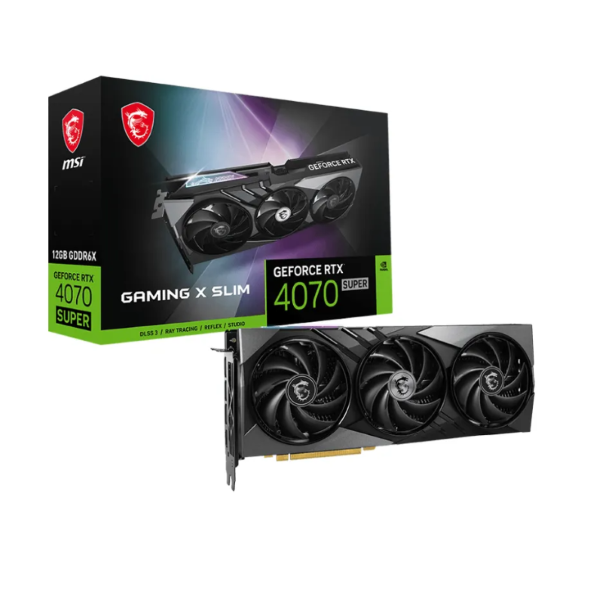 TARJETA DE VIDEO GEFORCE MSI RTX 4070 SUPER 12GB GAMING X SLIM P/N GEFORCERTX4070SUPER12GGAMINGXSLIM