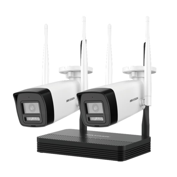 Kit de Seguridad Hikvision NVS 4CH Con 512GB SD + 2 Cámaras Bullet WiFi 6