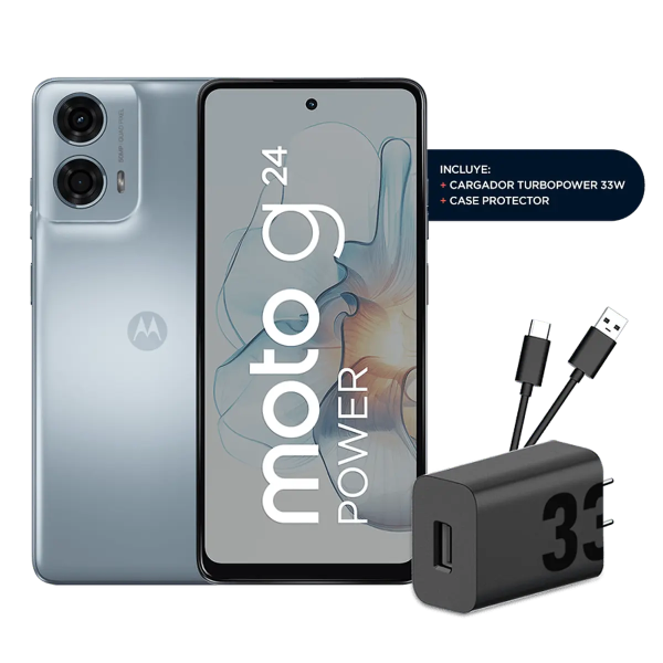 Smartphone Motorola G24 256GB+4GB - Color Azul Glaciar