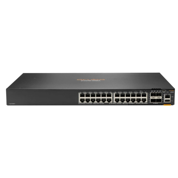 Switch Administrable HPE Aruba 6200F 24G Class4 PoE 4SFP+ 370W - 10 km - L3 - 24 x 10/100/1000 (PoE+) + 4 x 1 Gigabit / 10 Gigabit SFP+