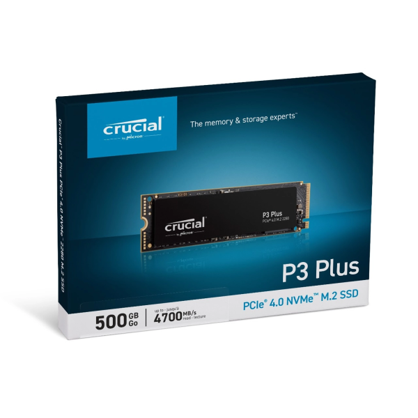 DISCO CRUCIAL DE ESTADO SOLIDO P3 PLUS 500GB NVMe PCIex M.2 SSD P/N CT500P3PSSD8