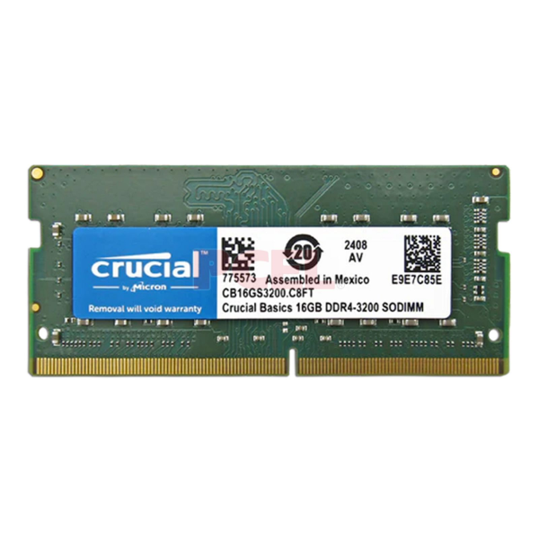 MEMORIA SODIMM DDR4 CRUCIAL BASIC 16GB 3200 P/N CB16GS3200