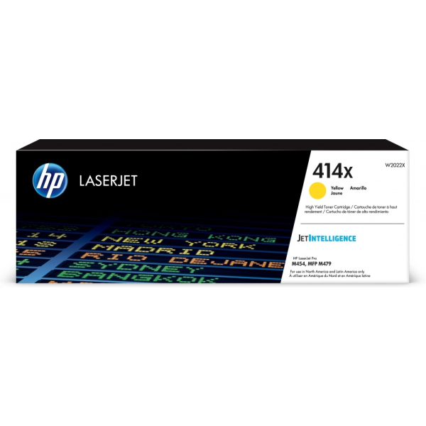 Toner original HP 414X High Yield Yellow - W2022X