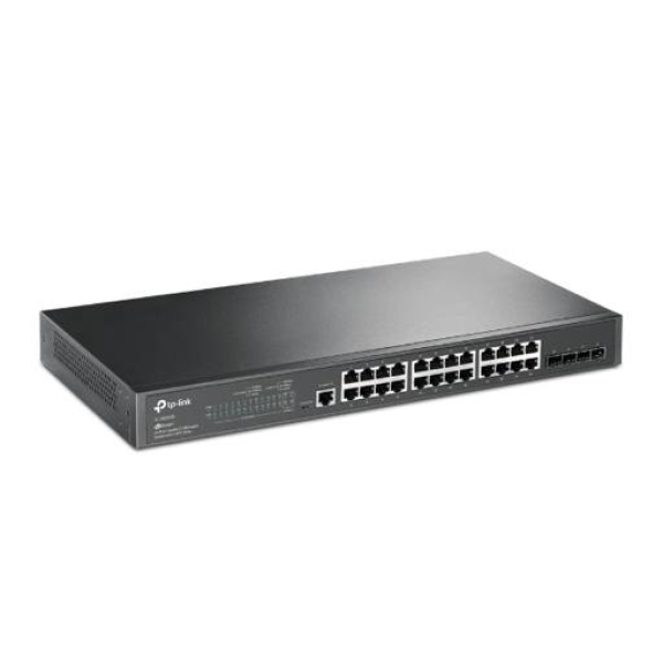 Switch administrable TP-Link JetStream TL-SG3428 - Conmutador - Gestionado - 24 x 10/100/1000 + 4 x Gigabit SFP