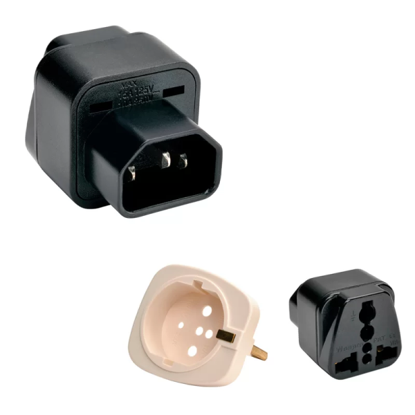 Adaptador para conector de corriente CEE 7/7 NEMA 5-15 (H) a IEC 60320 C14 - UNIPLUGINT