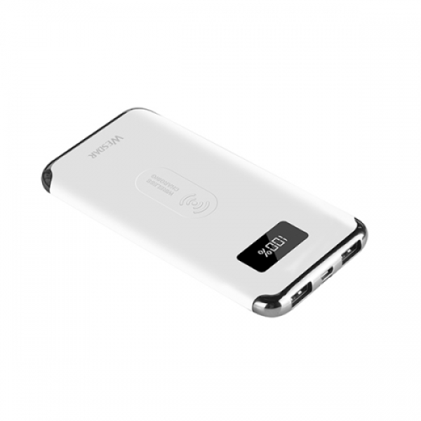 WESDAR POWER BANK INALAMABRICO WS2 10000Mha WHITE