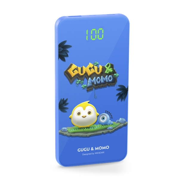 WESDAR POWER BANK M19 10000MHA GOGO Y MOMO BLUE