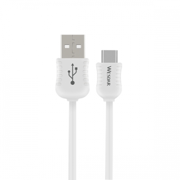 WESDAR CABLE USB A TYPE-C T31 TYPE-C WHITE 1MT